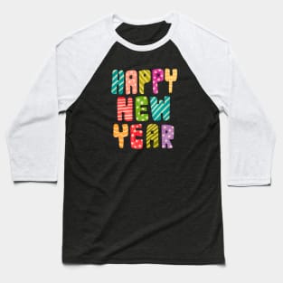 Happy New Year Spectrum Baseball T-Shirt